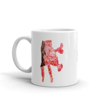 Kaiju Zilla Red Iron Stick Foot Mug