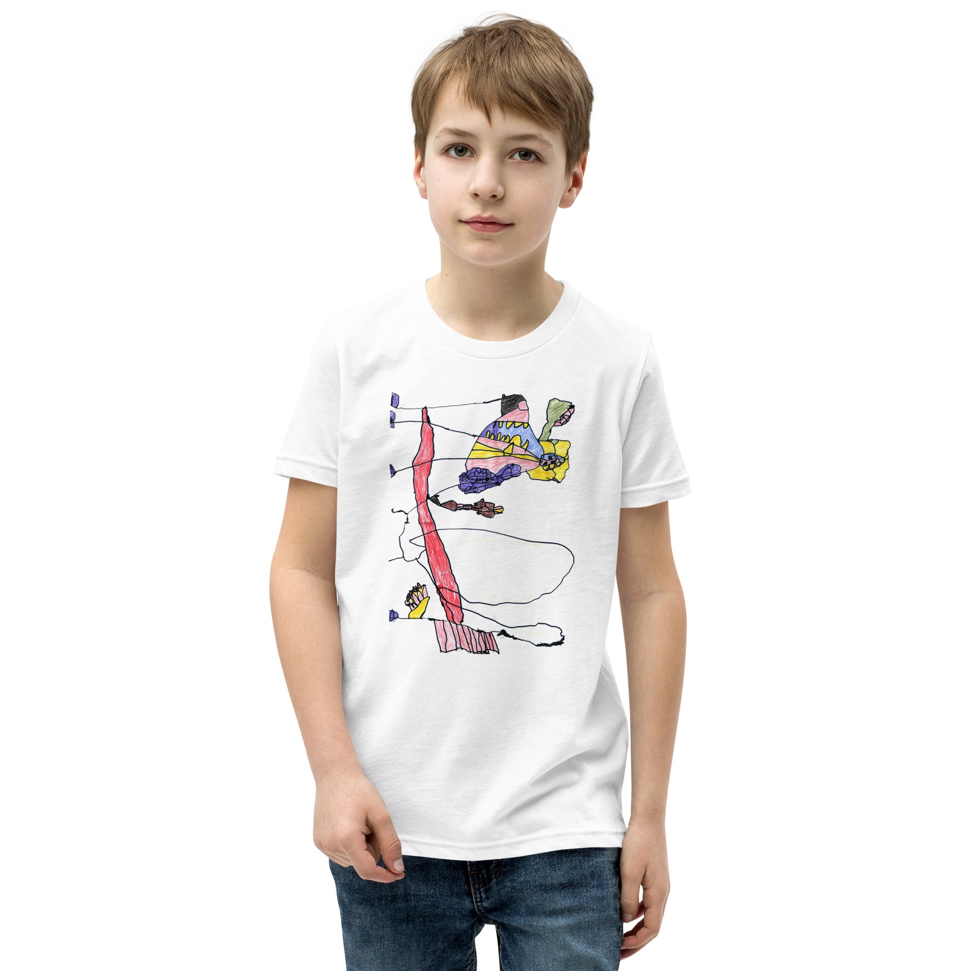 Ops Kaiju Zilla Try 2 Angles Youth T-Shirt - Image 3