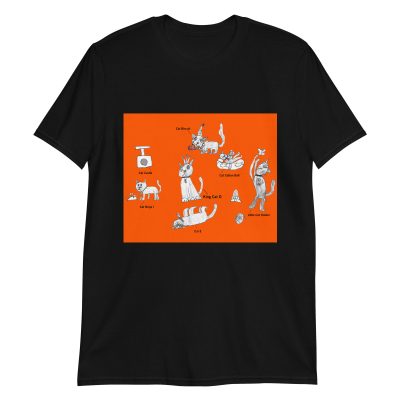 King Cat O & Royal Family Orange BG Short-Sleeve Unisex T-Shirt Black