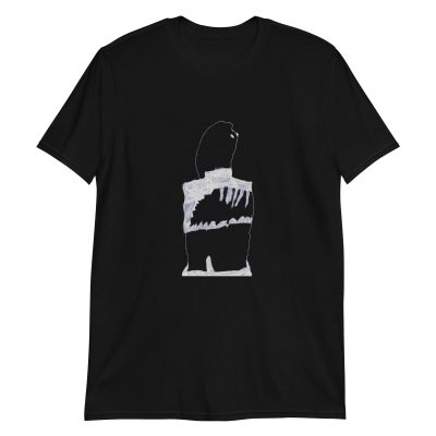 Ghost White SharkZilla Unisex T-Shirt Black