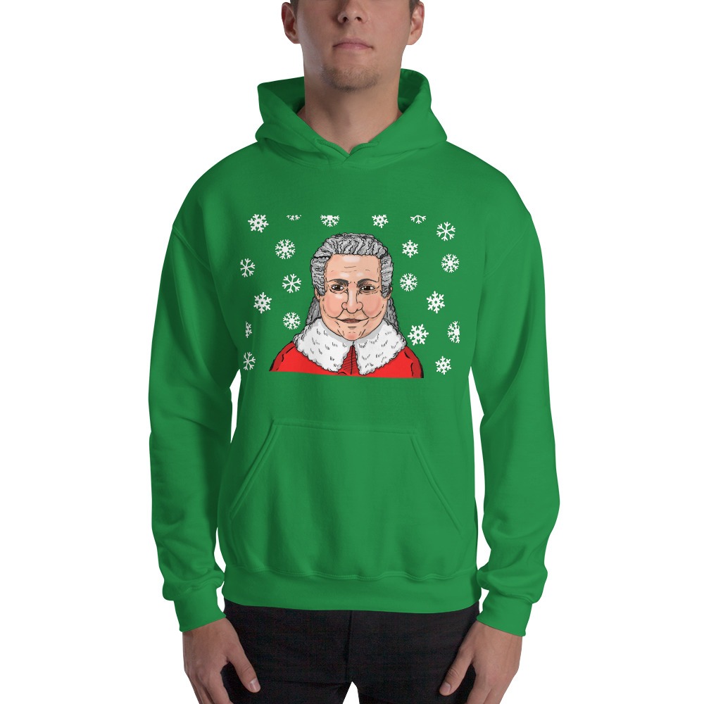 Mrs. Claus Mother Christmas 2020 Green Unisex Hoodie - Image 2