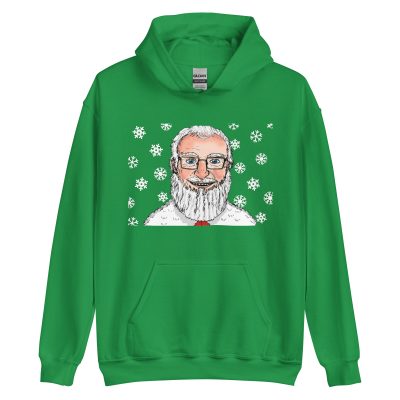 Santa Claus Father Christmas 2020 Green Unisex Hoodie