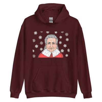 Mrs. Claus Mother Christmas 2020 Maroon Unisex Hoodie