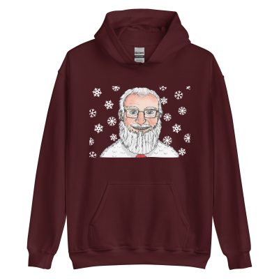 Santa Claus Father Christmas 2020 Maroon Unisex Hoodie