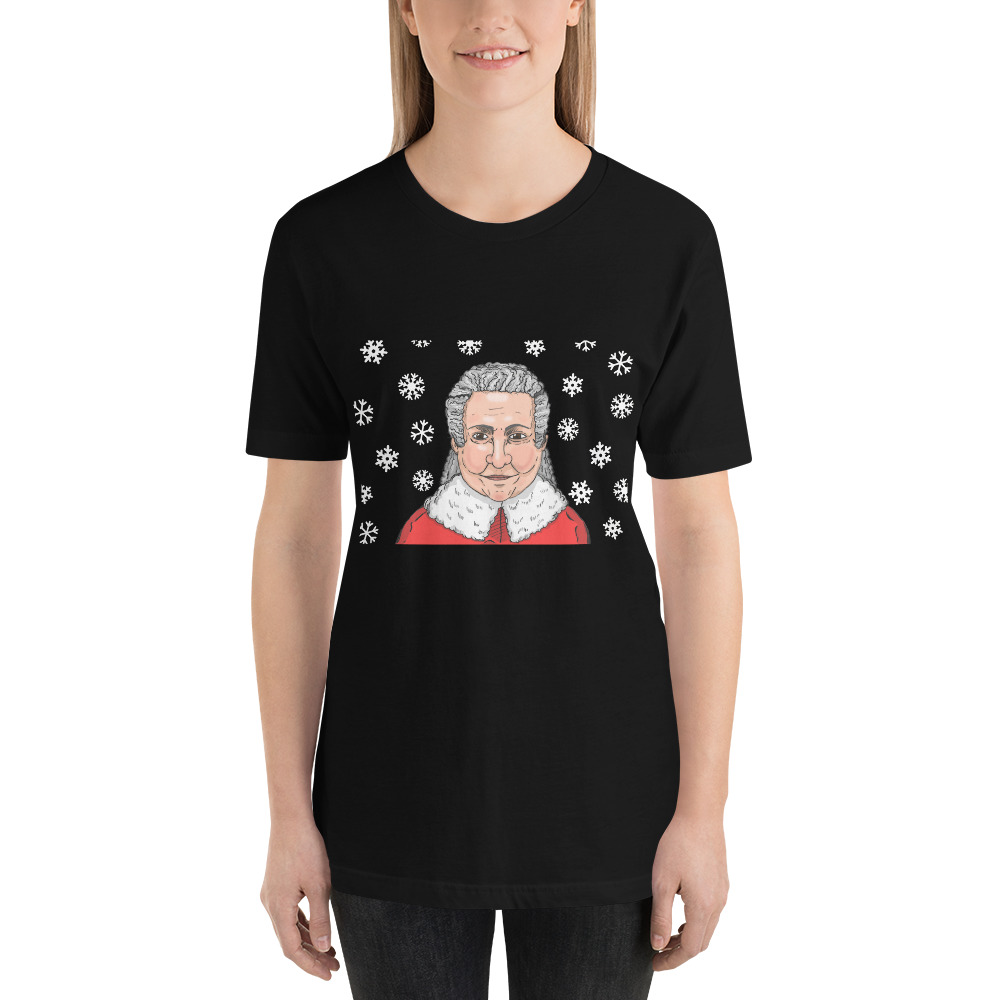 Mrs. Claus Mother Christmas 2020 Black Short-Sleeve Unisex T-Shirt - Image 2