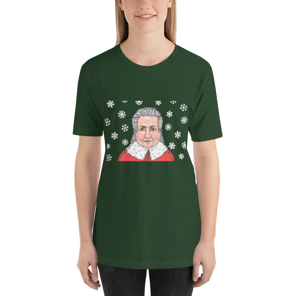 Mrs. Claus Mother Christmas 2020 Green Short-Sleeve Unisex T-Shirt - Image 2