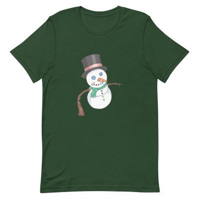 Snowman Selfie Unisex T-Shirt Green