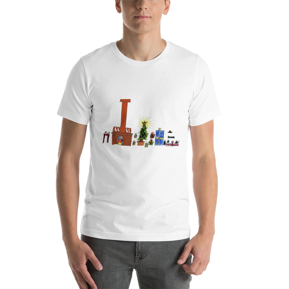Christmas Living Room Unisex T-Shirt - Image 3