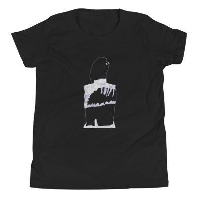 Ghost White SharkZilla Youth T-Shirt Black