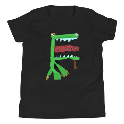 Dragon Kaiju Zilla Youth T-Shirt Black
