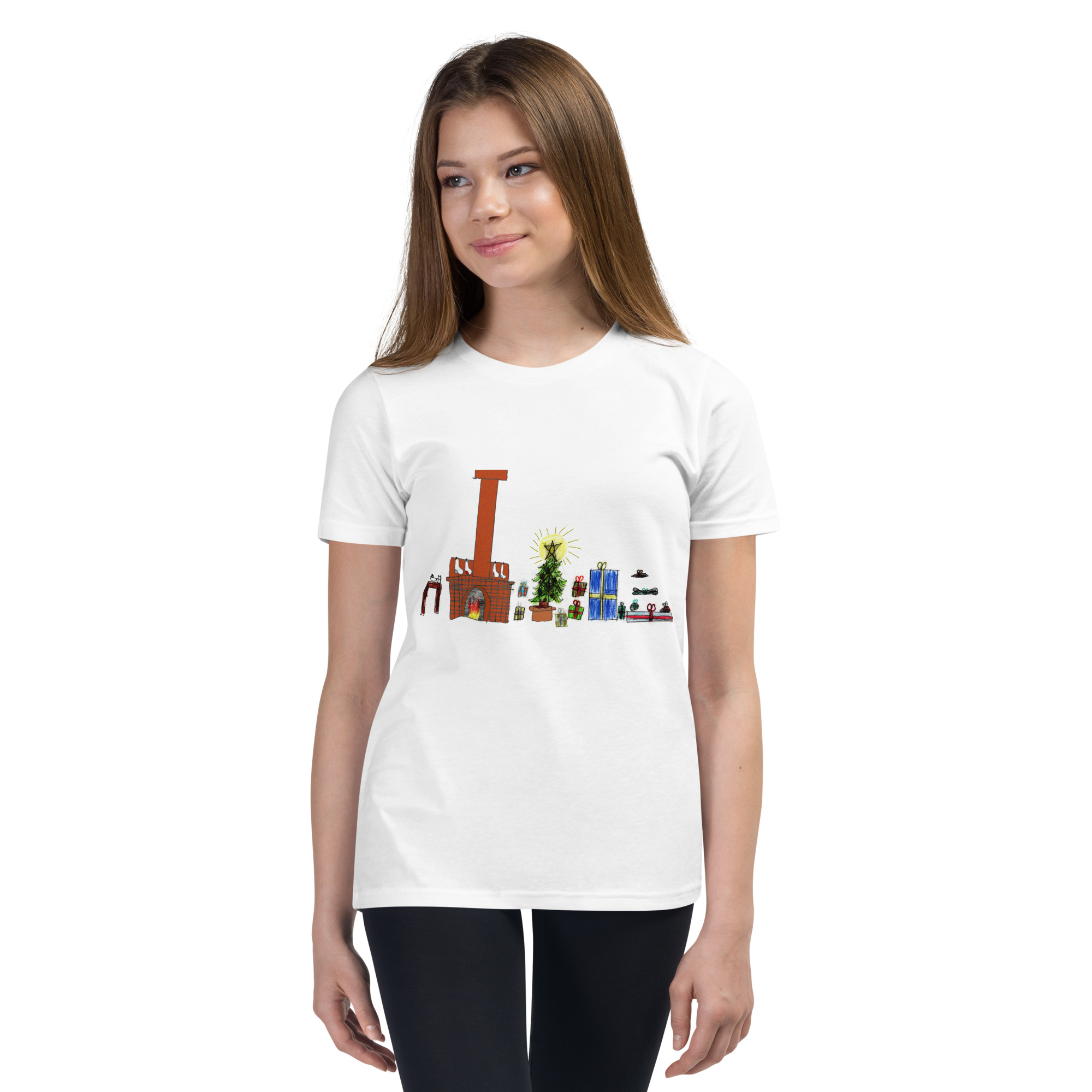 Christmas Living Room Youth T-Shirt - Image 3